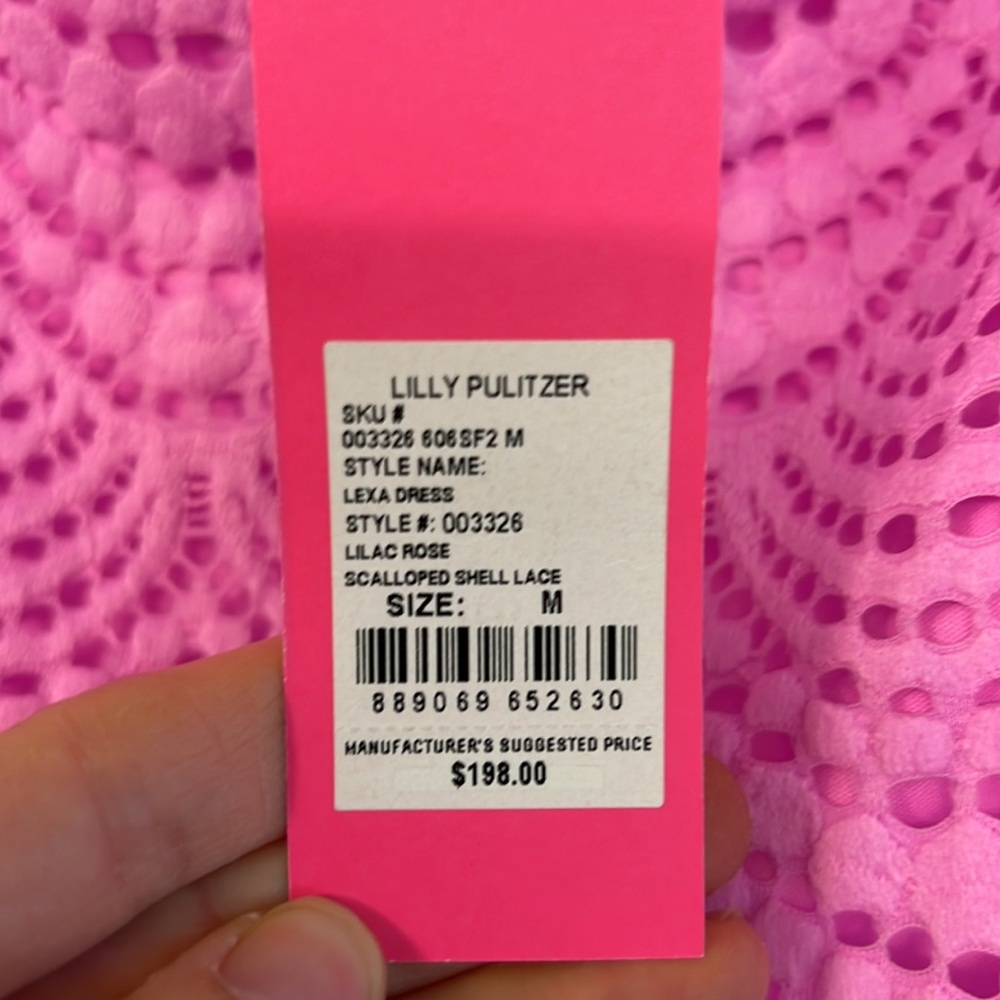 Lilly Pulitzer  dress pink scallops dress NWT size medium - Picture 2 of 6